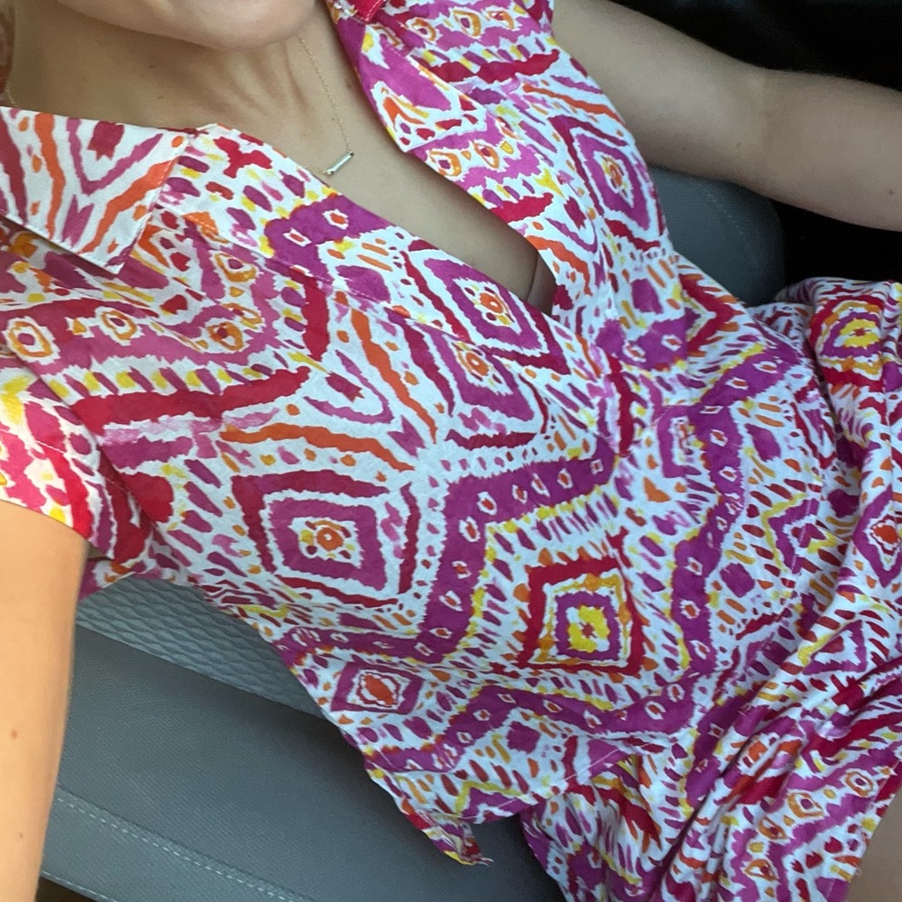 KARLIE Vibrant Pink and Yellow Patterned SET